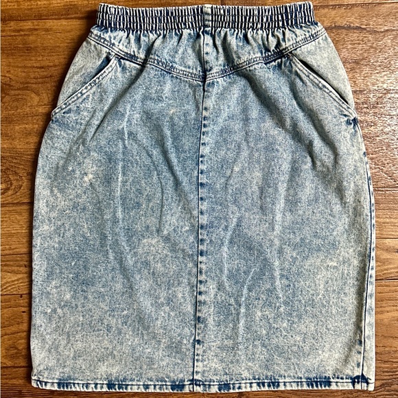 Bedford Fair • Vintage • Denim • Acid Wash • Blue • Medium • Skirt - Picture 6 of 8